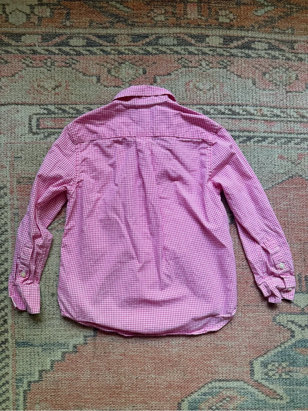 Ralph Lauren Pink Gingham Button-Down Shirt - Kids